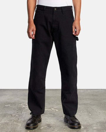 Rvca Pantaloni Uomo Chainmail Neri Pantalone Relaxed Con Ginocchia Rinforzate Nero 5 Tasche 100% Cotone Moda/Uomo/Abbigliamento/Pantaloni Snotshop - Roma, Commerciovirtuoso.it
