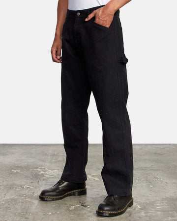 Rvca Pantaloni Uomo Chainmail Neri Pantalone Relaxed Con Ginocchia Rinforzate Nero 5 Tasche 100% Cotone Moda/Uomo/Abbigliamento/Pantaloni Snotshop - Roma, Commerciovirtuoso.it