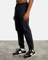 Rvca Spectrum Cuffed Pantaloni Jogger Neri Uomo Pantalone Tuta Nero Logo Bianco Pantaloni Tuta Uomo Moda/Uomo/Abbigliamento/Pantaloni Snotshop - Roma, Commerciovirtuoso.it