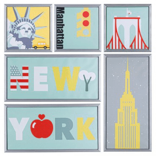 Quadro stampa su tela new york 90 x 90 con stampa su tela e struttura in mdf
