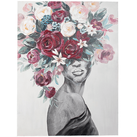 Quadro village 90 x 120 in legno di pino, dipinto olio su tela