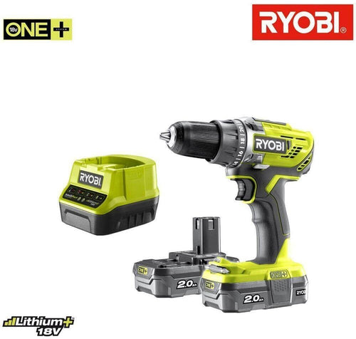 RYOBI R18DD3‐120S Kit Trapano Avvitatore 18V + Batteria 2.0Ah + Caricabatteria