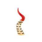 Corno Scritte Rosso/Oro - Scultura da appoggio h.15