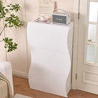 Scarpiera Ingresso in Legno Lucido ONDE 3 Ante Bianco Salvaspazio 71x26.5x121cm