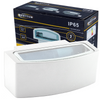 PLAFONIERA DA ESTERNO APPLIQUE DOPPIA LUCE ACCIAIO VETRO E27 LAMPADA LED BIANCO