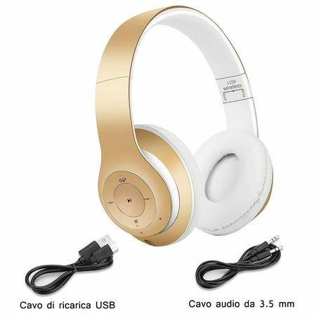 Cuffie Headphones Wireless Bluetooth L150 Con Microfono Musica Chiamate