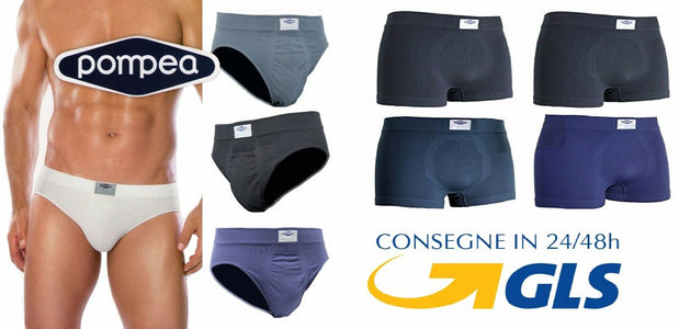 3 PEZZI SLIP/BOXER MICROFIBRA POMPEA UOMO INTIMO MUTANDA SLIP/BOXER