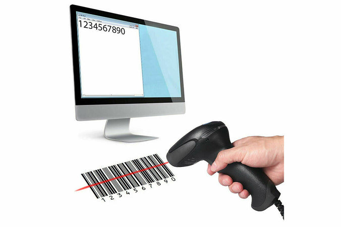 Lettore codice a barre pistola scanner codice 1D laser con cavo usb Q-A202