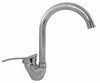 RUBINETTO MISCELATORE LAVABO CUCINA GIREVOLE CASA MIXER ACCIAIO INOX JH-8095