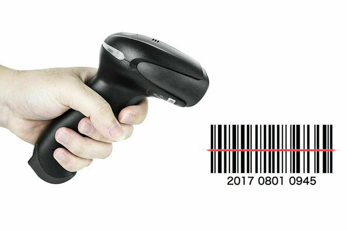 Lettore codice a barre pistola scanner codice 1D laser wireless Q-A203