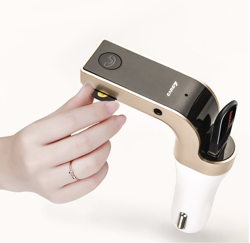 TRASMETTITORE BLUETOOTH FM PER AUTO VIVAVOCE AUDIO USB SD MP3 AUX ACCENDISIGARI