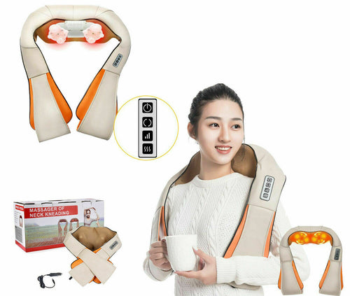 Massaggiatore Shiatsu cervicale collo gambe glutei schiena 8 Testine