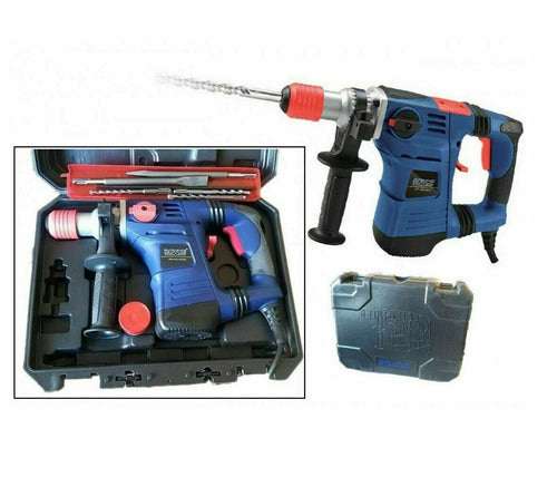 TRAPANO SCALPELLATORE MARTELLO DEMOLITORE 2050W 40MM TASSELLATORE 5 ACCESSORI
