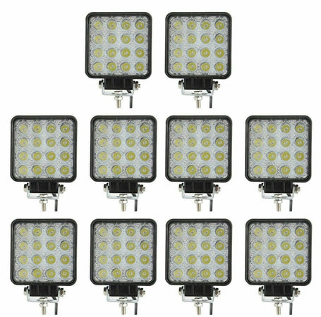 10X 48W WATT LED LUCE FARO 12V LAMPADA DA LAVORO FARETTO AUTO BARCA CAMION