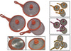Set padelle antiaderenti pietra 6 pezzi 3 padelle+3 coperchi colorate Bavaria