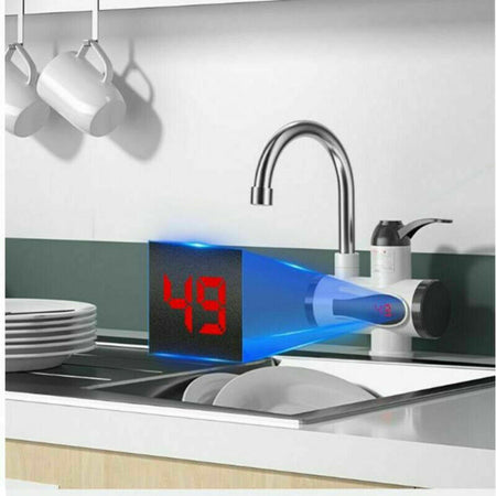 RUBINETTO MISCELATORE ELETTRICO SPINA CALDAIA ACQUA CALDA CON DISPLAY