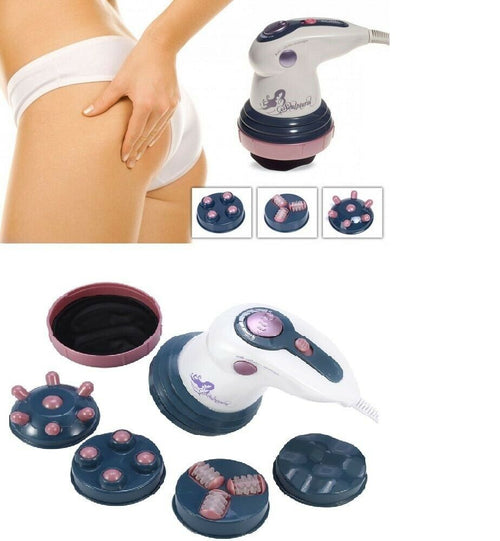 Massaggiatore elettrico anticellulite pancia fianchi glutei 4 testine rotanti