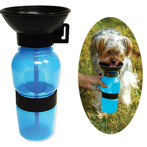 DISPENSER ACQUA PORTATILE CANE CANI BOTTIGLIA CON CIOTOLA DA VIAGGIO