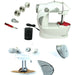 Macchina per cucire cucitrice MINI 4in1 portatile da viaggio pedale rocchetti of