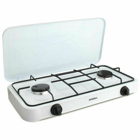 FORNELLO A GAS GPL FORNELLINO DA CAMPEGGIO CUCINA PORTATILE 2 FUOCHI