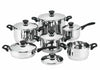 BATTERIA DI PENTOLE BAVARIA 12 PEZZI IN ACCIAIO INOX 18/10 BATTERIA OFFERTA CASA
