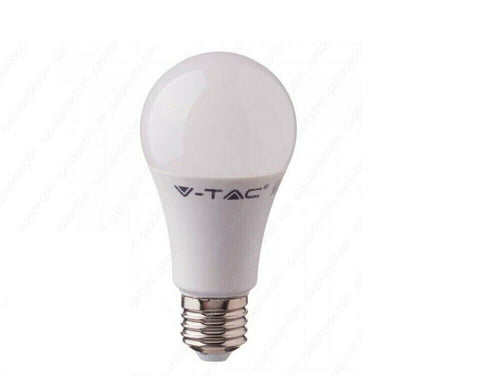 LAMPADINE LED V-Tac E27 Bulb A60 Goccia 9W Opaca Luce Bianca 2700K 4000K 6400K