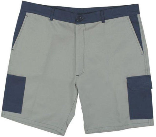 PANTALONI PANTALONE BERMUDA DA LAVORO IN COTONE M L XL XXL BEIGE/BLU