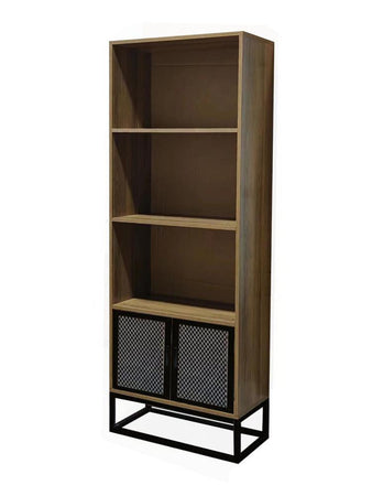 KIT LIBRERIA INDUSTRIAL METAL/QUERCIA 60X30X180H CM.