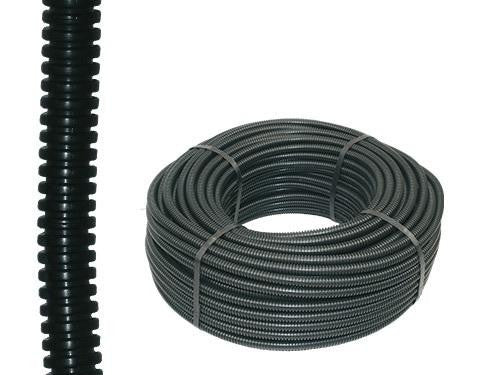TUBO GUAINA CAVO CORRUGATO 20 NERO FLESSIBILE FLEX PVC IMPIANTO ELETTRICO 25MT