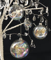 Palline in vetro per albero di natale trasparente iridescente decorazione natalizia