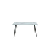 Tavolo Moderno Rettangolare in Marmo e Vetro Mirror cm. 120x80x75H
