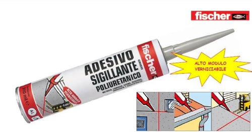 ADESIVO SIGILLANTE POLIURETANICO ASP FISCHER ML.310 COLORE GRIGIO