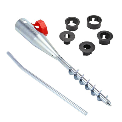 Picchetto in metallo porta ombrellone trivella per sabbia e sassi h 56 cm