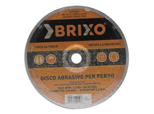 DISCO ABRASIVO BRIXO PER FERRO DIAMETRO 115 SPESSORE MM.3.20 PEZZI 100