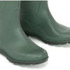 Stivali impermeabili alti altezza ginocchio in PVC verde, con suola antiscivolo nera