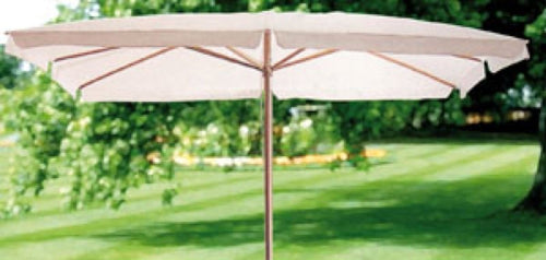 OMBRELLONE GIARDINO MUGHETTO PALO CENTRALE IN LEGNO MT.2X3 ECRU'