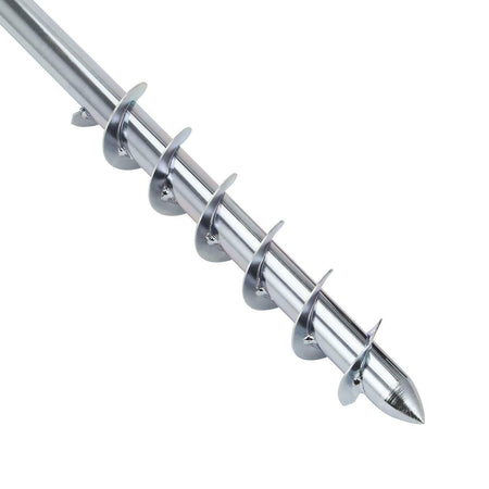 Picchetto in metallo porta ombrellone trivella per sabbia e sassi h 56 cm