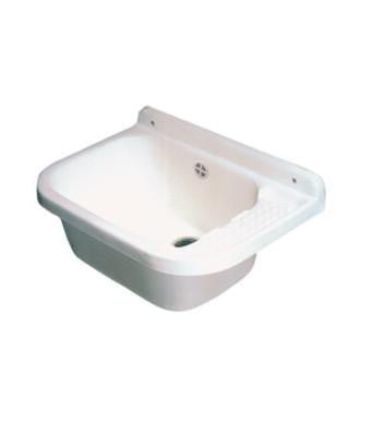 LAVATOIO A PARETE IN RESINA CM. 50X35 CON SIFONE
