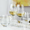 Calici decorativi in vetro trasparente per vino bianco 410 ml set da 4