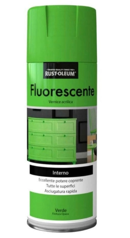 RUST-OLEUM - SPRAY VERDE FLUORESCENTE FINITURA OPACA 400 ML