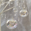 Palline in vetro per albero di natale trasparente iridescente decorazione natalizia
