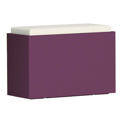 Poltroncina Comfy Roomy pouf in resina con cuscino alto confortevole Made in Italy