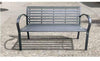 PANCHINA IN ACCIAIO TULSA GRIGIA CM.126x56x80H ARREDO GIARDINO ESTERNO