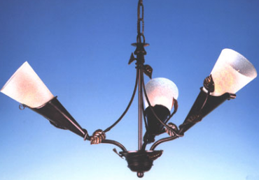LAMPADARIO LAMPADA WONDERFUL 3 LUCI FERRO BATTUTO CRUCCOLINI
