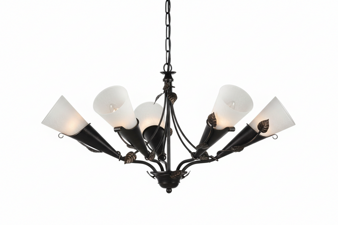 LAMPADARIO LAMPADA WONDERFUL 3 LUCI FERRO BATTUTO CRUCCOLINI