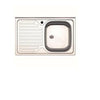 KIT CUCINA LAVELLO INOX 1 VASCA + GOCCIOLATOIO CM. 80 DESTRO