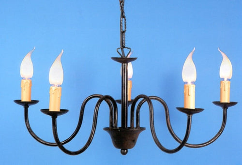 LAMPADARIO ASSISI A 5 LUCI LANTERNE LAMPIONE APPLIQUE