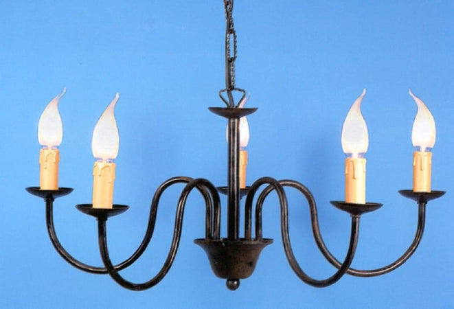 LAMPADARIO ASSISI A 5 LUCI LANTERNE LAMPIONE APPLIQUE