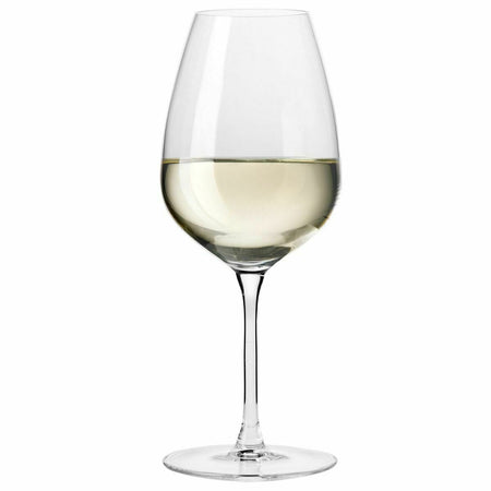Calici decorativi in vetro trasparente per vino bianco 410 ml set da 4