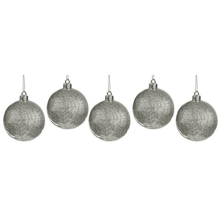 6 palline per albero di natale con Glitter da Ø 10 cm pendaglio decorato